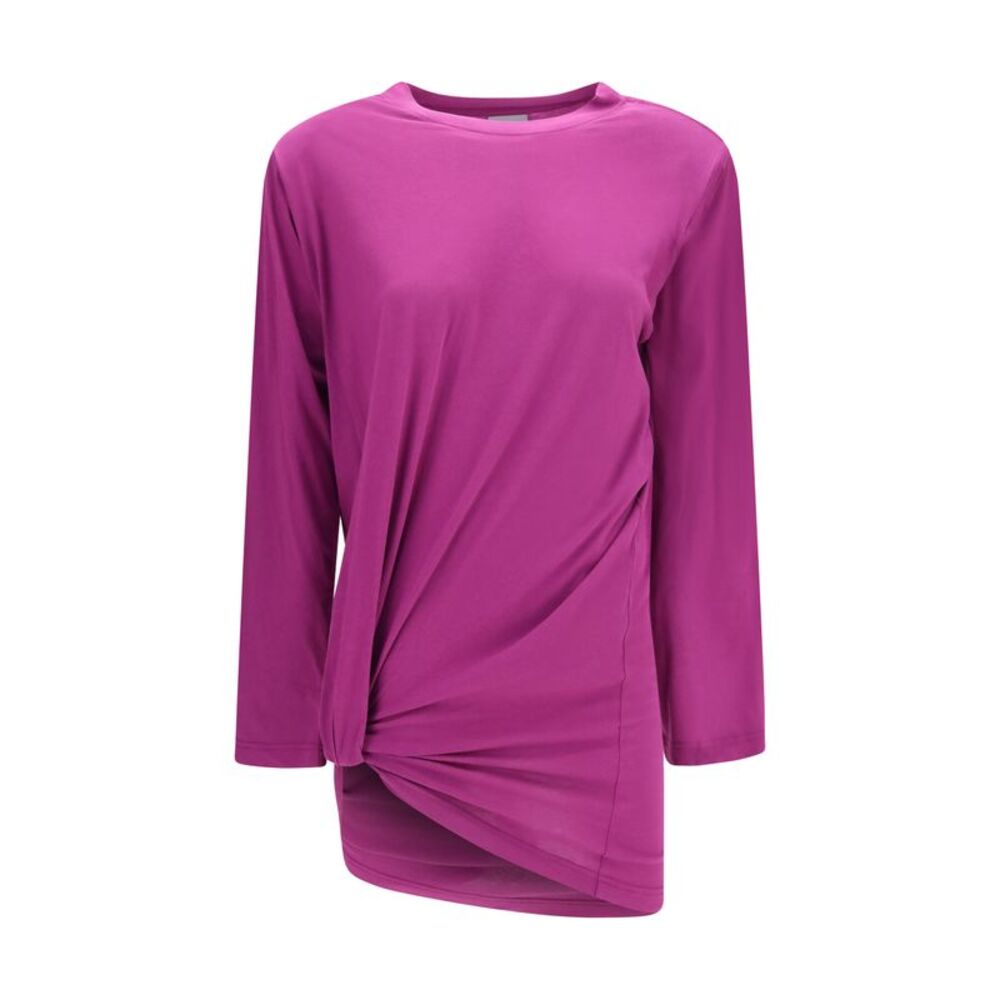 Balenciaga Women Asymmetric Long-Sleeve T-Shirt
